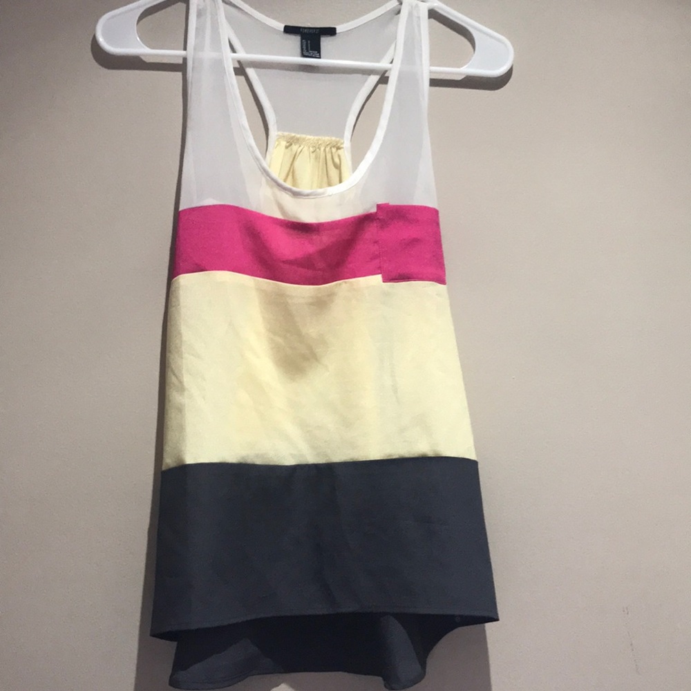 Forever 21 color block tank top